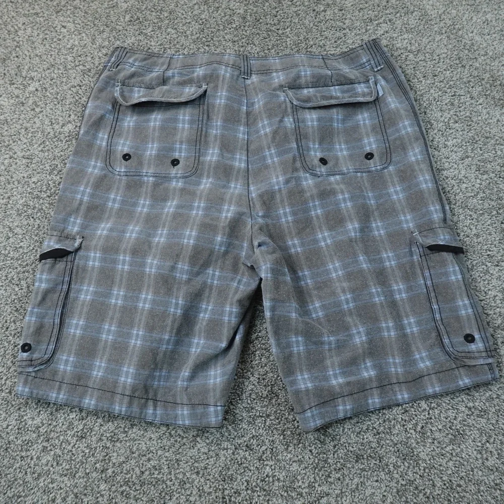 Tommy Bahama Shorts Mens 40 Gray Plaid Cargo Utility Relax Summer Casual Beach
